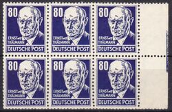1202 - 1952  Freimarken: Persnlichkeiten - Ernst Thlmann