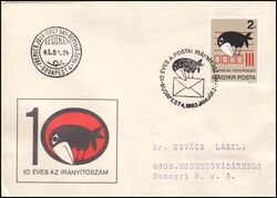 1983  10 Jahre Postleitzahlen in Ungarn