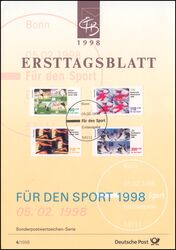 1998  Amtliche Ersttagsbltter im kompl. Jahrgang