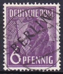 1948  Freimarken: Schwarzaufdruck Berlin  06 Pfennig
