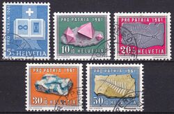 1961  Pro Patria: Mineralien und Versteinerungen