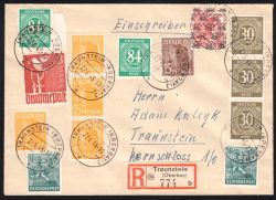 1948  Ortsbrief Einschreiben - MiF / ZF 3