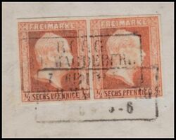 1850  Freimarken: Knig Friedrich Wilhelm IV. auf Brief