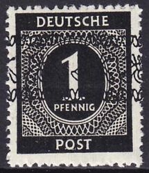 1948  Freimarken: Ziffernserie mit Bandaufdruck  I  K