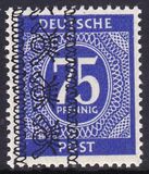 1948  Freimarken: Ziffernserie mit Bandaufdruck  67 I  D