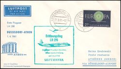 1961  Lufthansa Erffnungsflug Dsseldorf - Athen ab Luxemburg