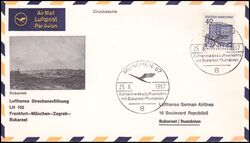 1967  Lufthansa Streckenerffnung von Frankfurt - Bukarest