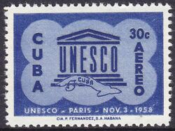 Cuba 1958  Einweihung des UNESCO-Palais in Paris