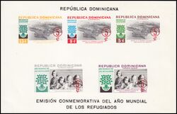 Dominikanische Republik 1960  Weltflchtlingsjahr mit Aufdruck
