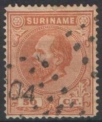Surinam 1875  Freimarke  Knig Wilhelm