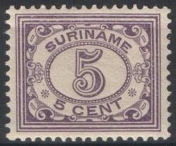 Surinam 1913  Freimarke  Ziffenzeichnung