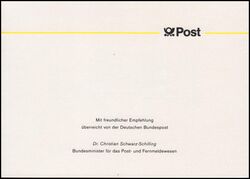 1984  Ministerkarte - Fr Frieden und Verstndigung