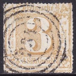 1865  Freimarke: Ziffern im Quadrat - durchstochen