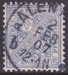 1906  Dienstmarke: Ziffern in Schildern mit Wz. 1