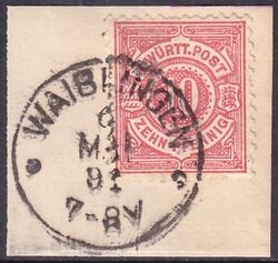 1875  Freimarke: weie Ziffer im Kreis