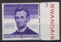 Ruanda 1965  Abraham Lincoln  FEHLDRUCK