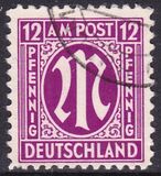 1945  Freimarke: AM-Post  amerikanischer Druck