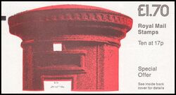 0-089d I - 1985  Markenheftchen: Briefkasten mit Zhlbalken