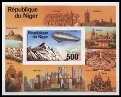 Niger 1976  Zeppelin-Luftschiffe - ungezhnt