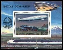 Komoren 1977  Luftschiffe und Eisenbahnen