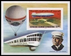 Mauretanien 1976  75 Jahre Zeppelin-Luftschiffe - ungezhnt