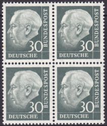 1956  Freimarken: Bundesprsident Theodor Heuss