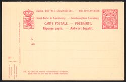 1907  Postkarte mit Antwortkarte
