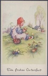 Ein frohes Osterfest - Kind mit Kcken
