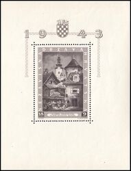 1943  3. Briefmarkenausstellung in Zagreb