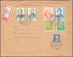 1955  Mischfrankatur auf Auslandsbrief