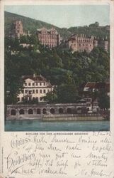 Heidelberg - Schloansicht von der Hirschgasse gesehen