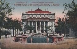 Frankreich - Straburg i. E. - Reinhardt-Brunnen und Stadttheater