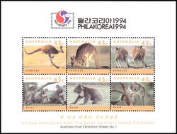 Australien 1994  Intern. Briefmarkenausstellung PHILAKOREA `94