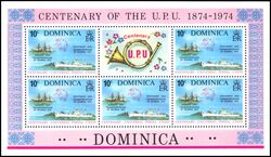 Dominica 1974  100 Jahre Weltpostverein (UPU)