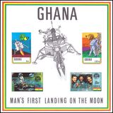 Ghana 1970  Jahrestag der 1. bemannten Mondlandung