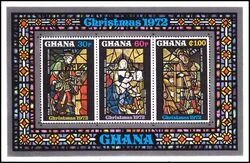 Ghana 1972  Weihnachten: Gemlde und Kirchenfenster