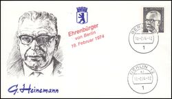 1974  Gustav Heinemann wird Ehrenbrger von Berlin