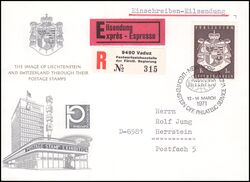 1971  Einzelfrankatur auf R-Brief