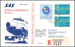 1972  Erster Direktflug Zrich - Monrovia ab Liechtenstein