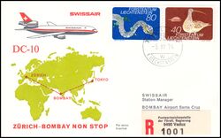 1974  Erster Non-Stop-Flug Zrich - Bombay ab Liechtenstein