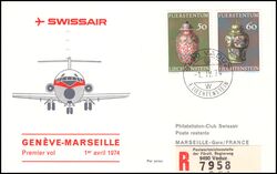 1974  Erstflug Genf - Marseille ab Liechtenstein