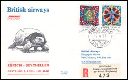 1977  Erstflug Boeing 747 B Zrich - Seychellen ab Liechtenstein