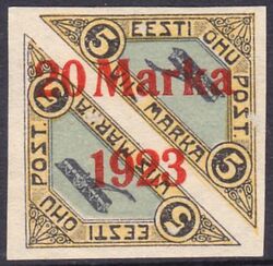1923  Flugpostmarken: Doppelstcke mit Aufdruck