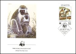 1986  Weltweiter Naturschutz WWF - Grne Meerkatze (043)