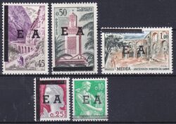 Algerien 1962  Freimarken mit Maschinenstempelaufdruck