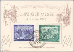 1948  Leipziger Frhjahrsmesse - Messekarte FDC