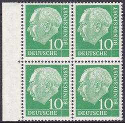 1954  Freimarken: Theodor Heuss - lumogen