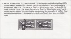 1991  Historische Luftpostbefrderung mit Plattenfehler