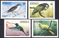 Dominica 1984  Weltweiter Naturschutz WWF: Vgel