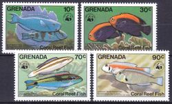 Grenada 1984  Weltweiter Naturschutz WWF: Fische